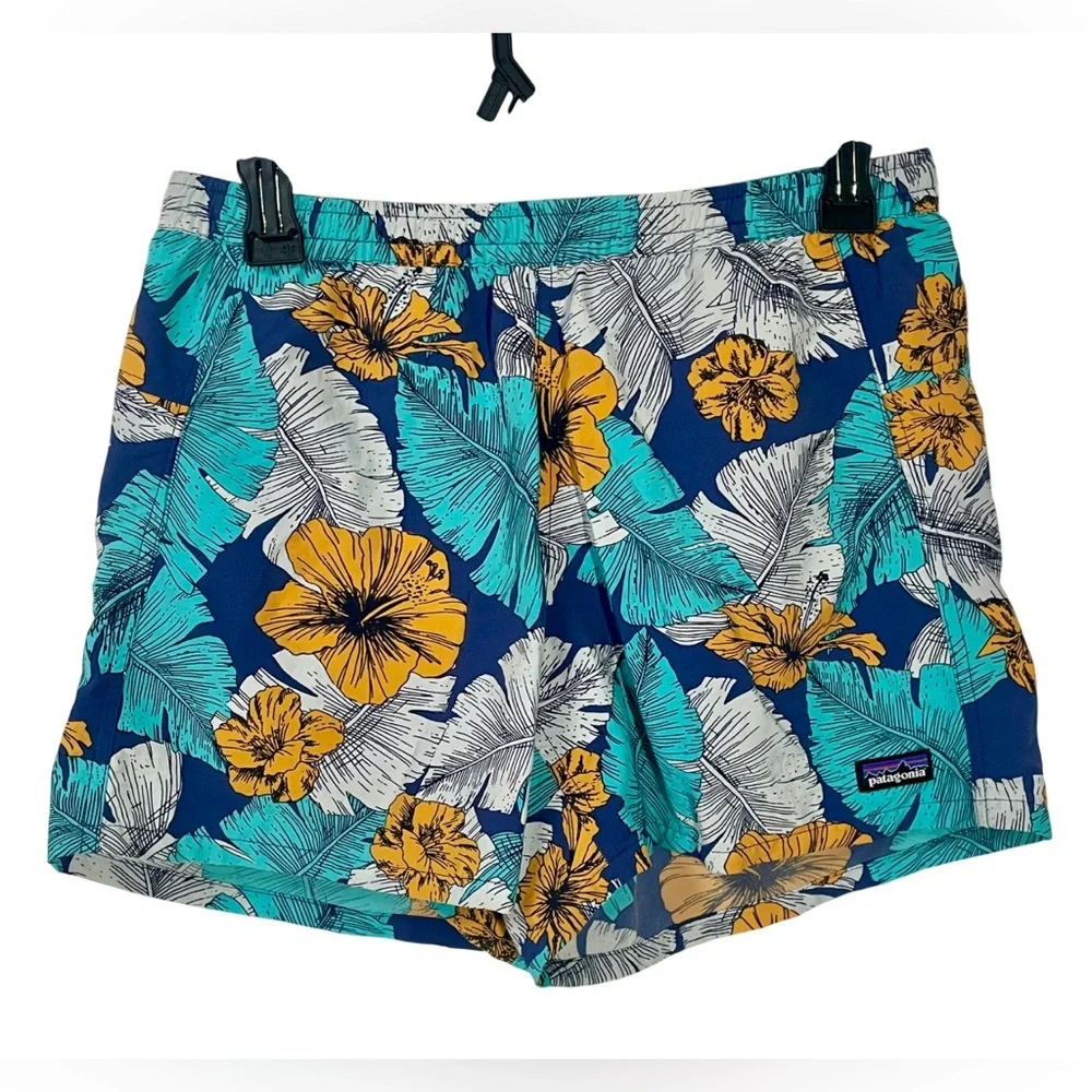 Patagonia Shorts Women's Size Small Nylon Floral Elastic Waist Gorpcore Outdoors - Picture 1 of 13